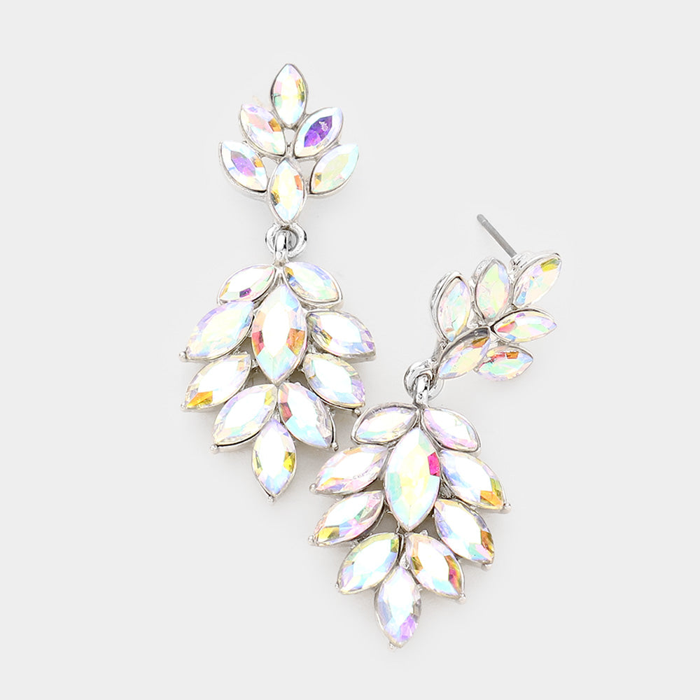 AB Crystal Marquise Stone Drop Dangle Earrings | Prom Earrings