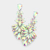 AB Crystal Cluster Pageant Chandelier Earrings