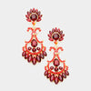 Dark Red Crystal Chandelier Earrings | 280781