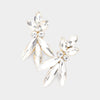 Clear Crystal Marquise Stone Interview Earrings on Gold | Young Girls Pageant Earrings