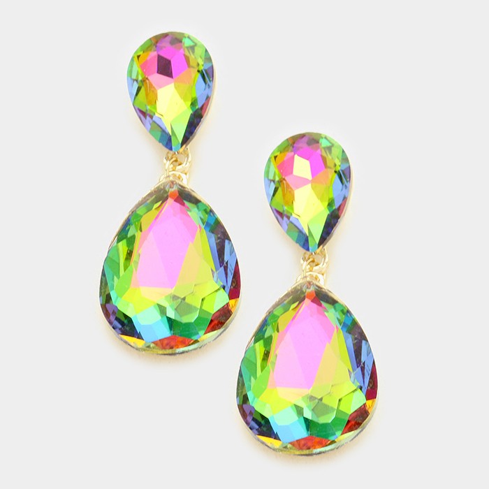 Multi-Color Teardrop Earrings