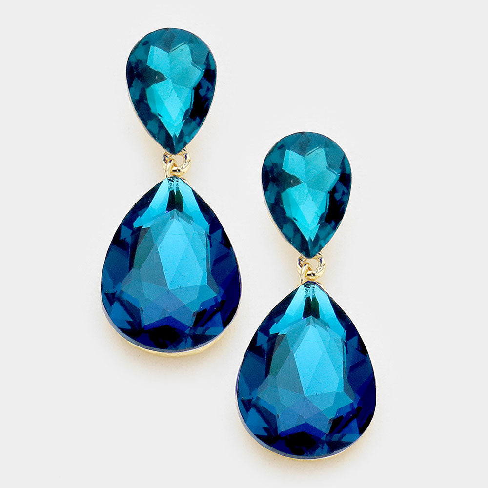 Teal Teardrop Earrings | 518299