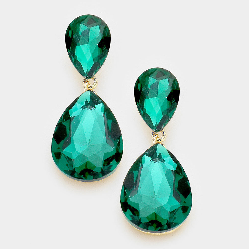 Emerald Cushion Cut Drop Earrings | GIA Certified
