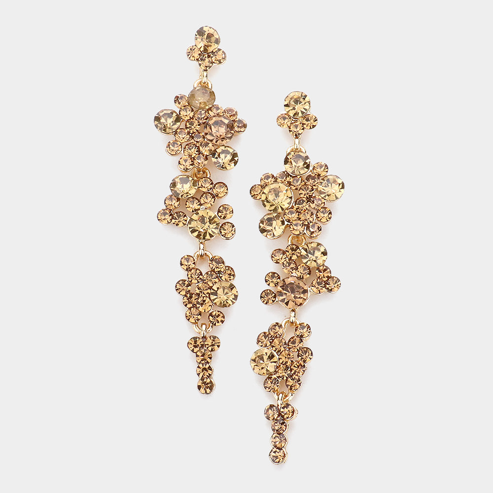 Crystal rhinestone dangle earrings