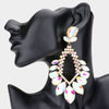 AB Crystal Multi Stone Statement Pageant Earrings on Gold | Pageant Jewelry | 540272