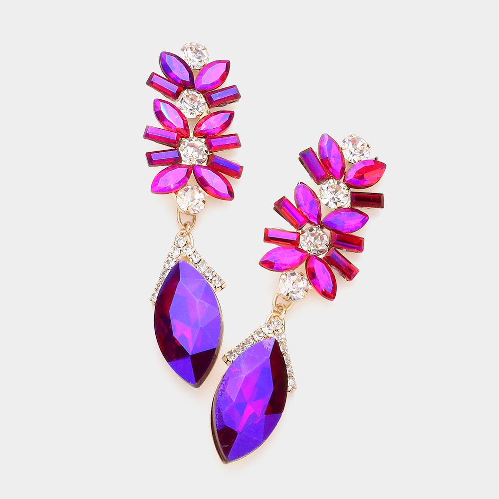 Purple store pageant earrings