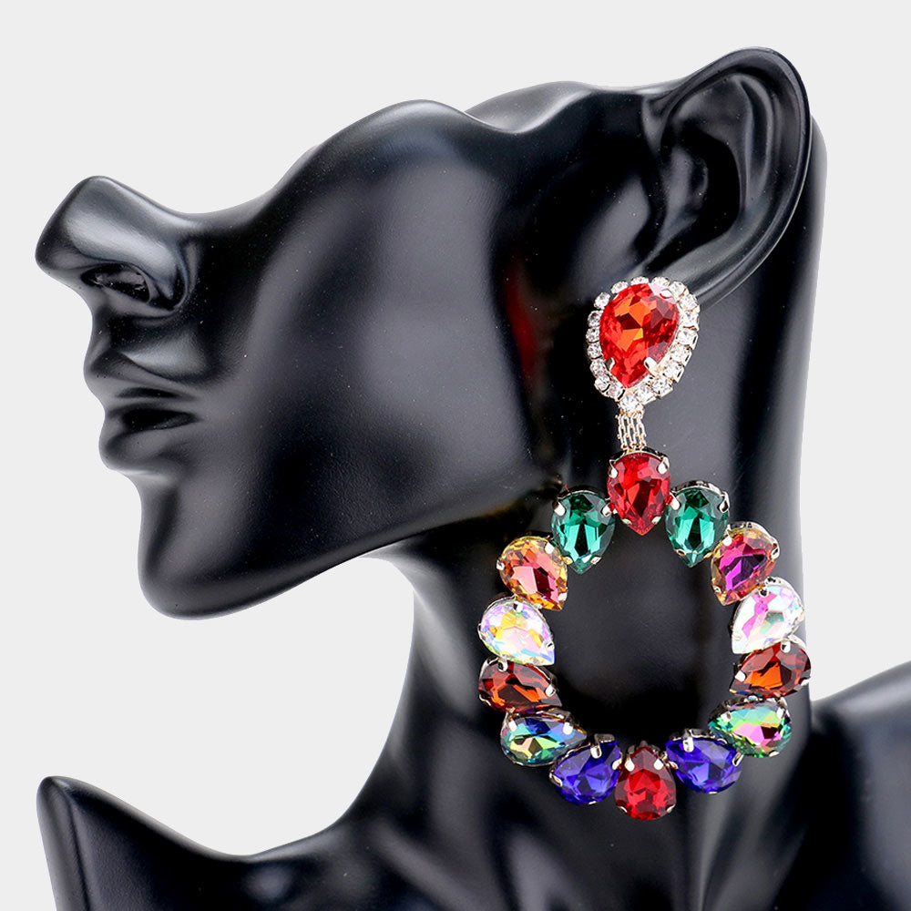 Large colorful earrings best sale