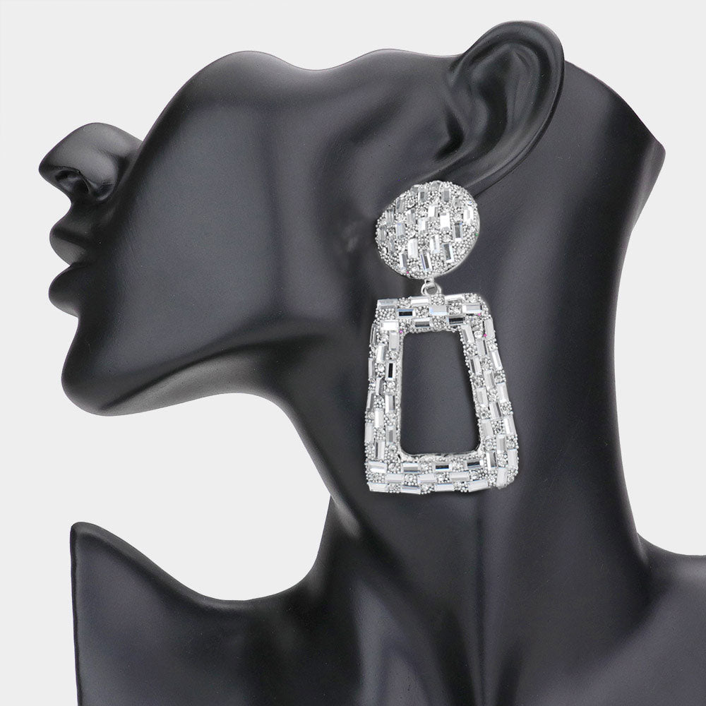 Crystal door sales knocker earrings