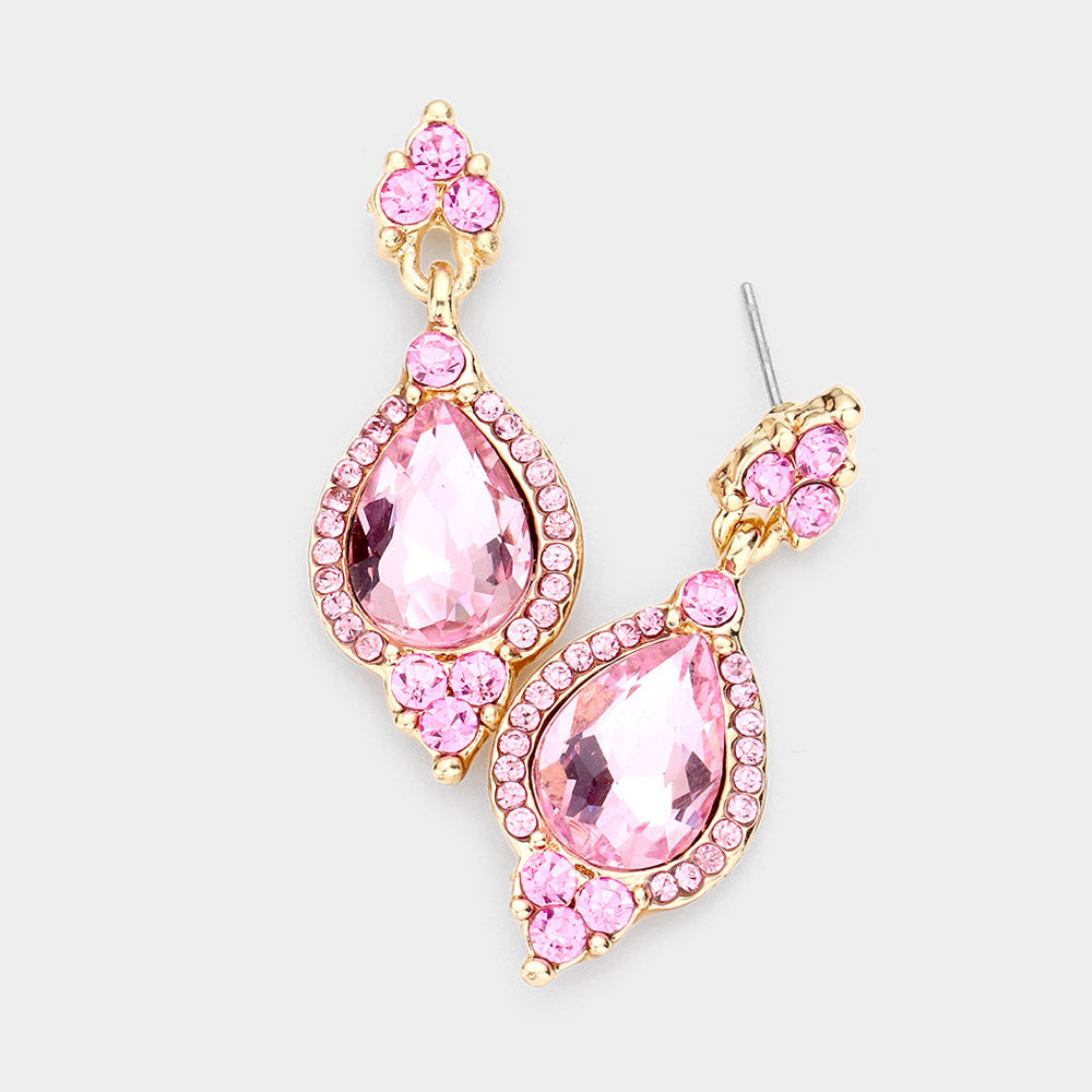 Fashion Glass Crystal Water Drop Earrings Jewelry Women Cz Rhinestone Long  Earrings Female Indian Ethnic Statement Large Earring - Dangle Earrings -  AliExpress