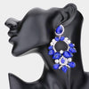 Blue Teardrop Stone Embellished Pageant Earrings  | Pageant Jewelry 