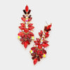 Red Mix Shaped Crystal Pageant Earrings | Prom Earrings