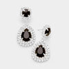 Black Crystal Teardrop Earrings