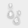 Clear Crystal Teardrop Earrings