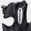 Rhinestone Draped Pageant Earrings | Prom Earrings