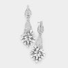 Clear Crystal Abstract Cluster Pageant Earrings   | Prom Earrings