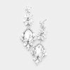 Clear Crystal Dangle Pageant Earrings | Prom Earrings | 438406