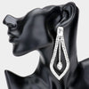 Clear Crystal Rhinestone Cut Out Chandelier Earrings | Pageant Earrings