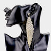 Clear Rhinestone Fringe Statement Earring on Gold