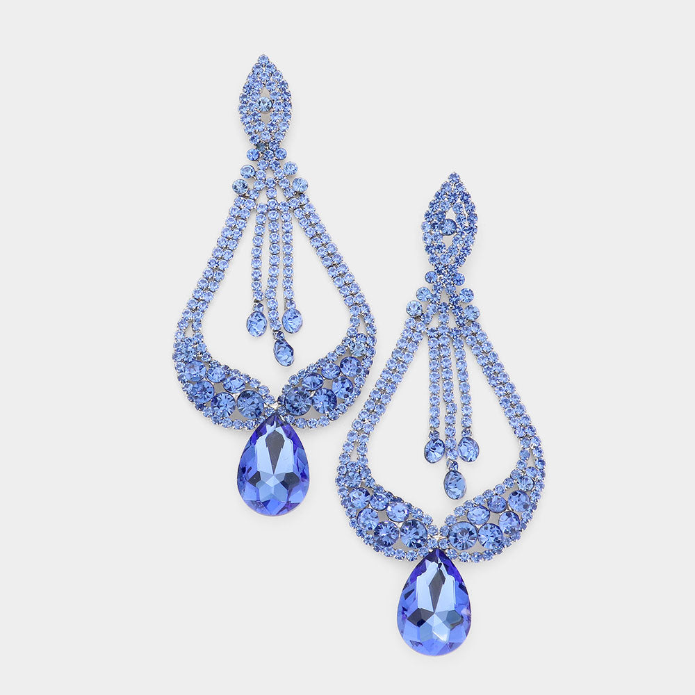 Light Blue Pageant Earrings | "Miss America"