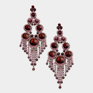 Long Purple Chandelier Earrings | 371730