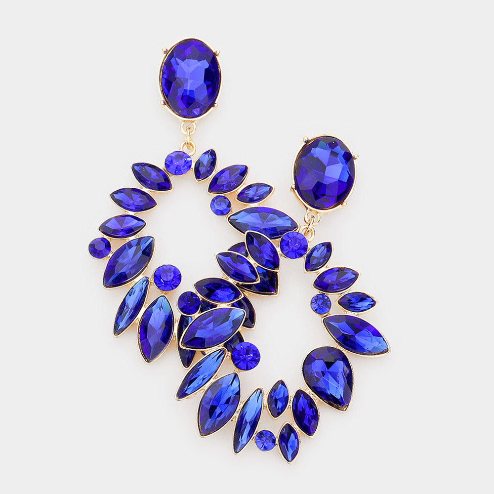 Royal blue shop pageant earrings