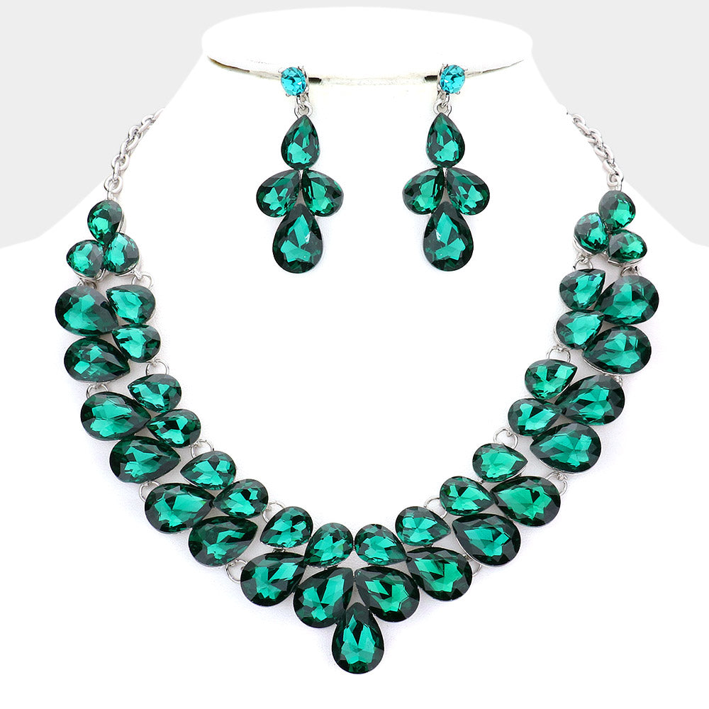 Emerald green hotsell prom jewelry
