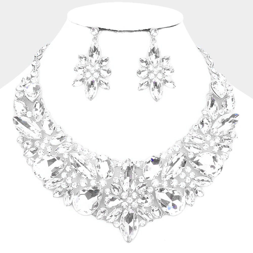 Clear on sale statement necklace