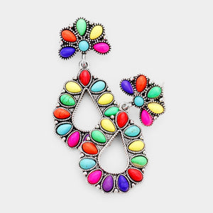 Small Multi Color Drop Earrings