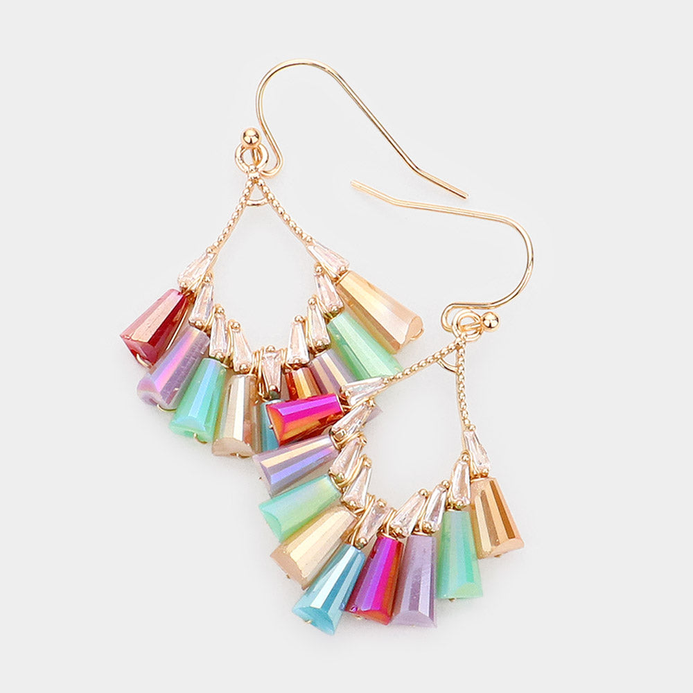 Multi-Color Beaded Dangle Earrings for Small Girls