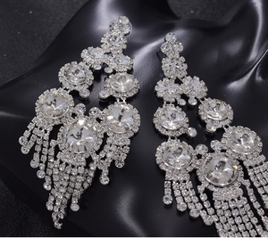 Mini Crystal Chandelier Earrings | Prom Earrings | LMB - 005