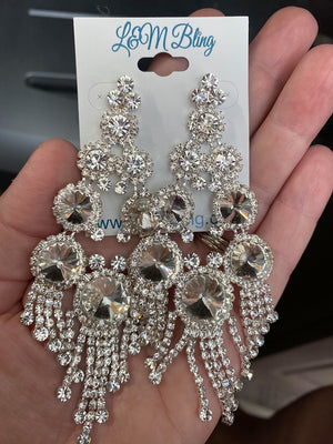 Mini Crystal Chandelier Earrings | Prom Earrings | LMB - 005
