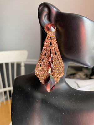 Mini Garnet / Deep Purple Chandelier Earrings | LMB - 008