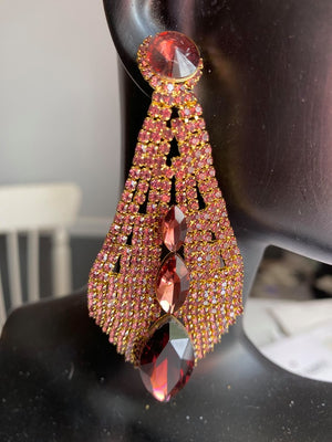 Mini Garnet / Deep Purple Chandelier Earrings | LMB - 008