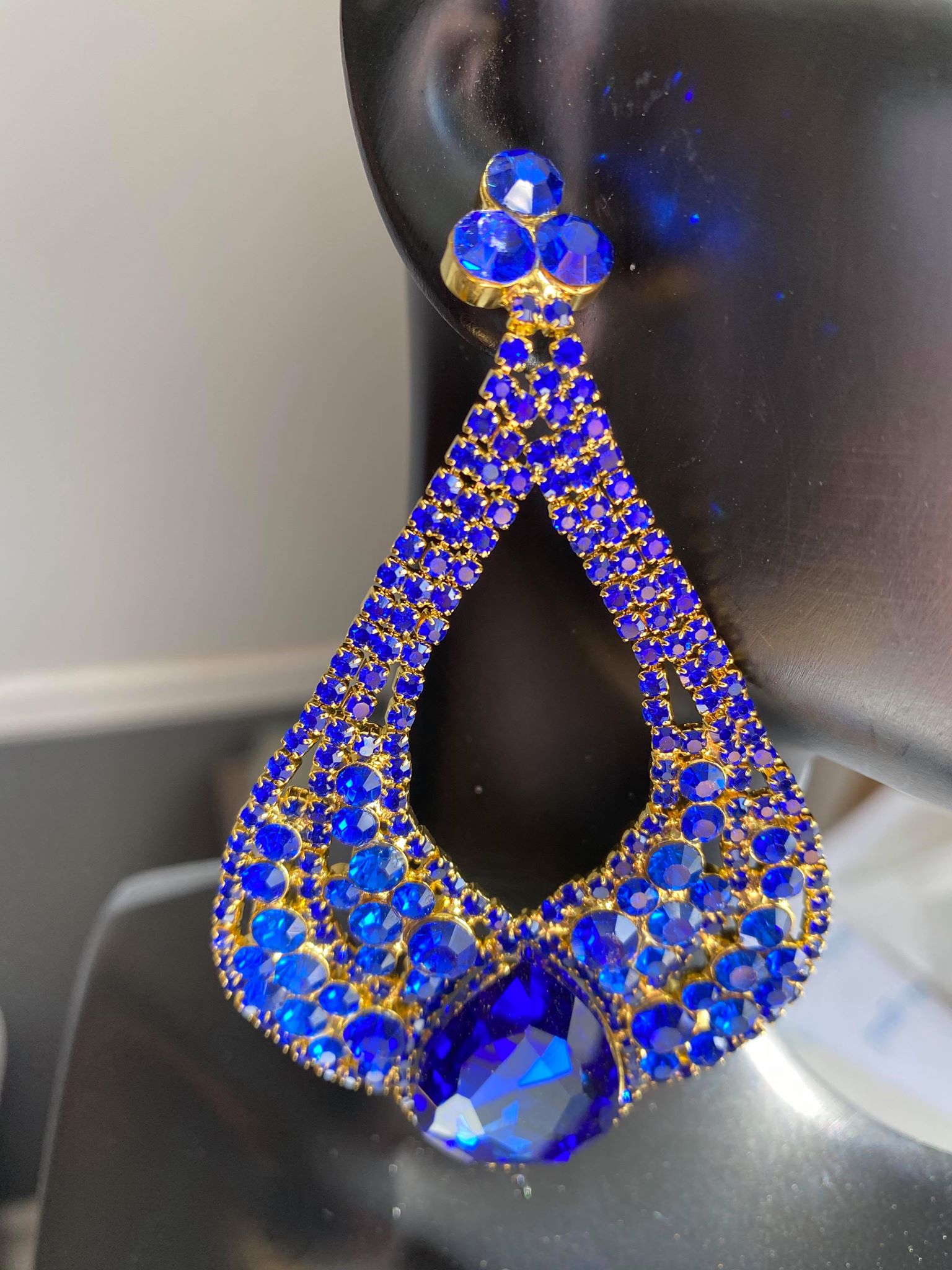 Loops Austrian Crystal Rhinestone Chandelier Dangle Earrings Prom E131g  Gold | eBay