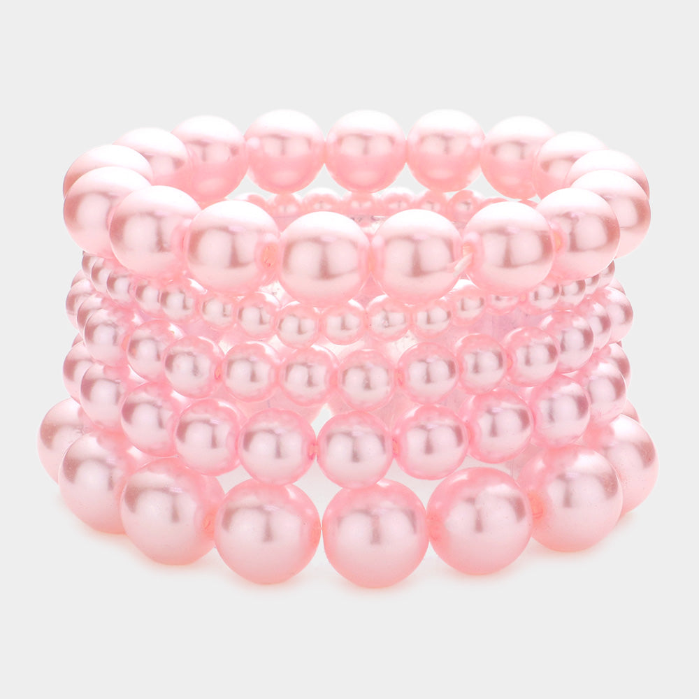 Pink Pilates Princess Bracelet - Fresh Water Pearls 18 K Gold Plated –  Monaliza