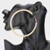 Clear on Gold Rhinestone Hoop Earrings | 3.25"