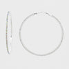 Rhinestone Hoop Earrings on Silver