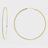 Rhinestone Hoop Earrings on Gold