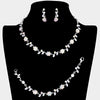 3 Piece AB Flower Rhinestone Jewelry Set | Homecoming Jewelry 