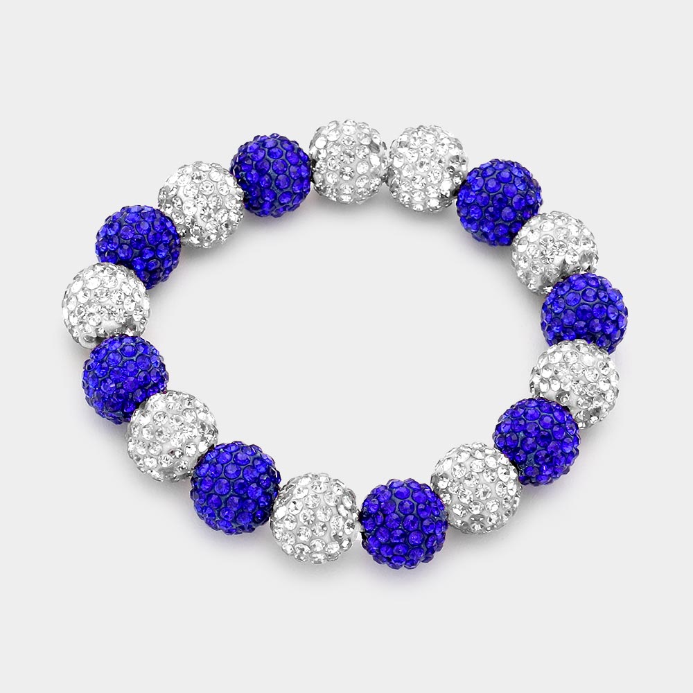 Sapphire Rhinestone Ball Stretch  | Fun Fashion