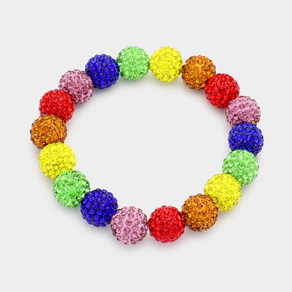 Multi-Color Rhinestone Ball Stretch  | Fun Fashion