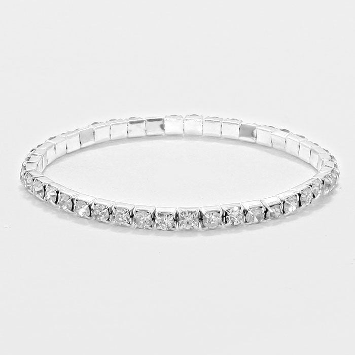  Crystal Single Row Tennis Bracelet