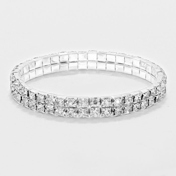 Clear Multi Row Bracelet