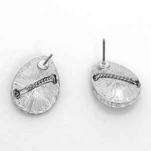 Clear Crystal Teardrop Chain Stud Earrings | 252535
