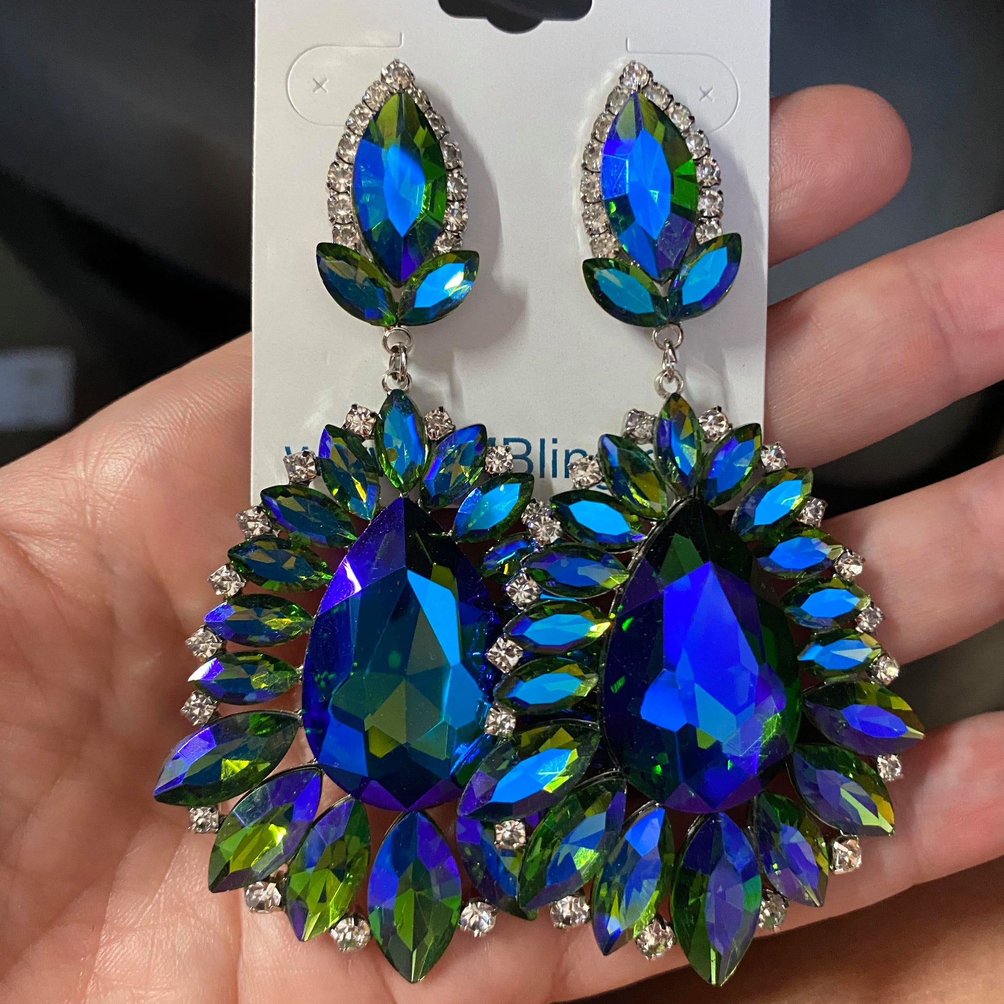 Big Blue Traditional Jhumka Earrings for Girls  FashionCrabcom